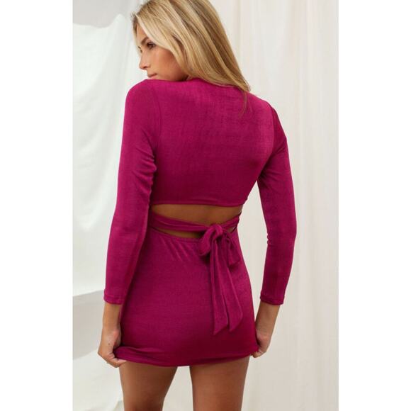 Follow the Sun Women's Cut Out Pink Mini Dress size Medium - Picture 2 of 9